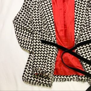 Shoshanna Houndstooth Tweed Jacket